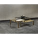 Saber 48 X 48 inch Black / Champagne Gold Coffee Table